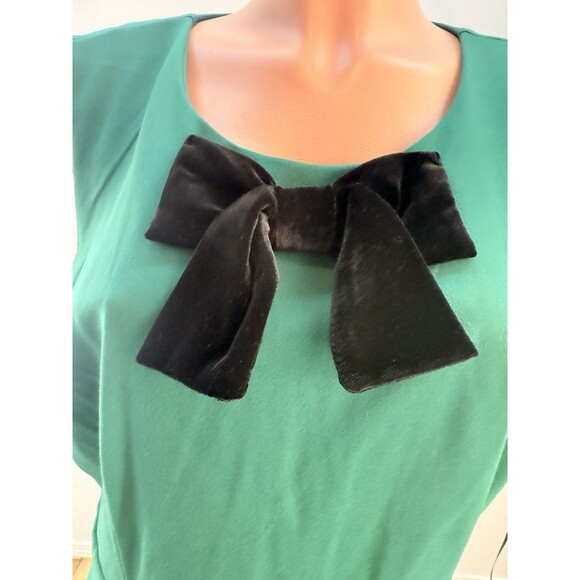 NEW Draper James Sleeveless Knot-Waist Midi Dress Black & Green Size XL Pockets - Picture 7 of 17